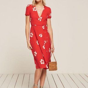 Reformation Floral Wrap Dress
